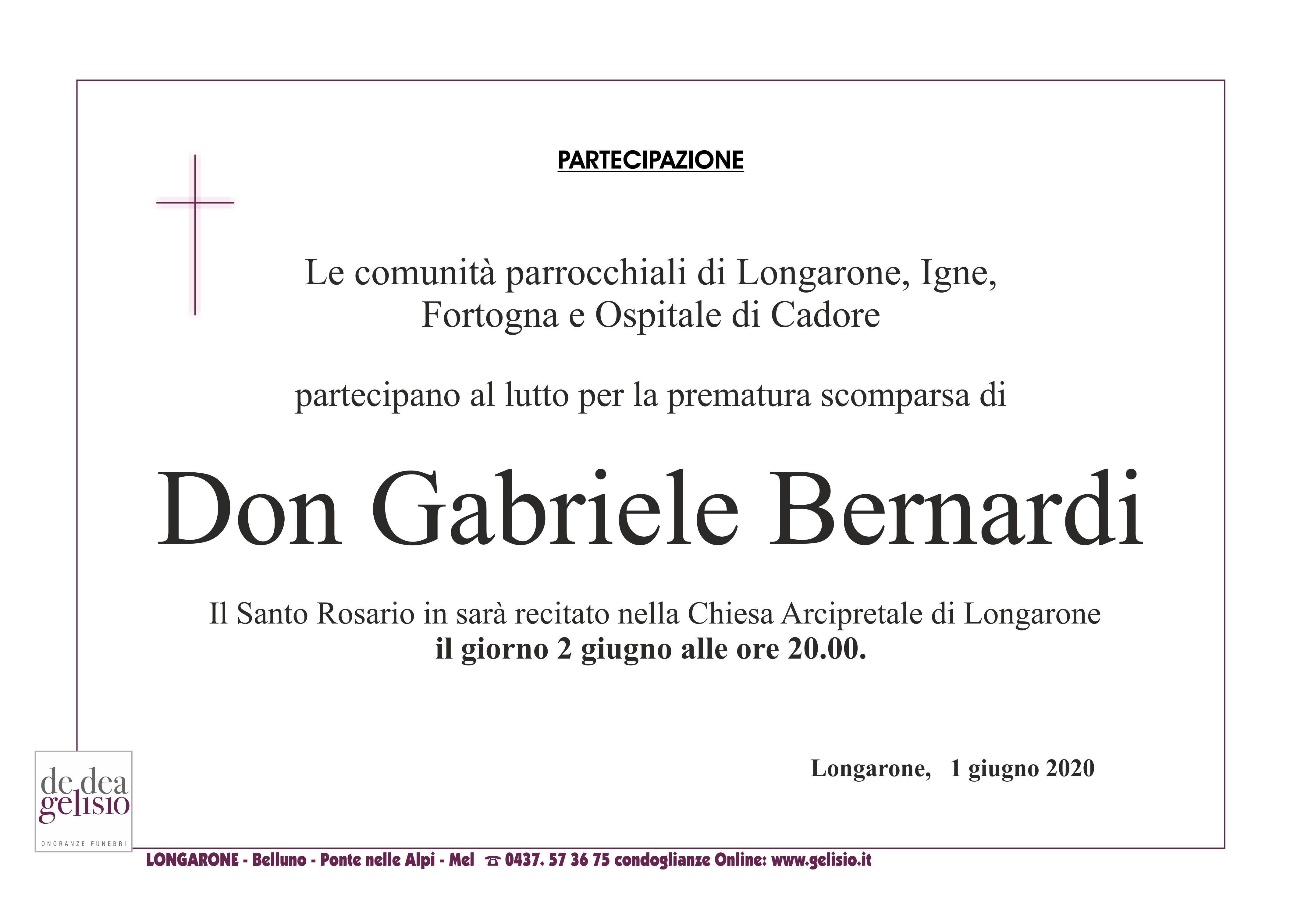 Don Gabriele Bernardi partecipazione
